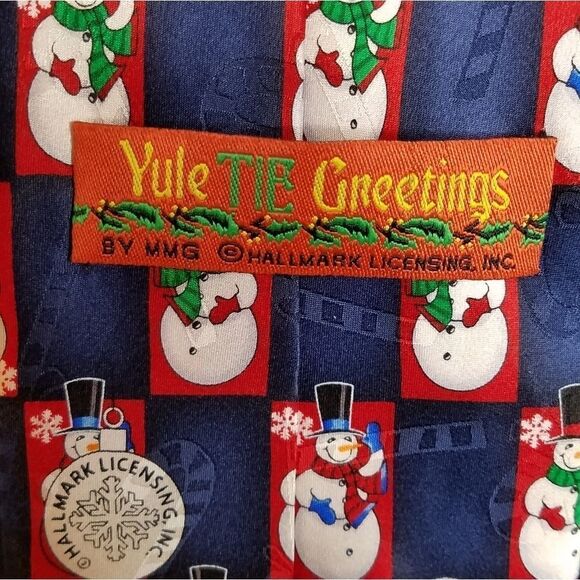HALLMARK Snowman Christmas TieAA‎ - Picture 3 of 6
